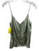 L'agence Size S Green Silk Spaghetti Strap Wrap Top Green / S