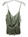 L'agence Size S Green Silk Spaghetti Strap Wrap Top Green / S