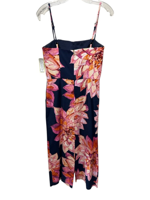 Trina Turk Size 2 Navy Blue, Pink, Multi Rayon & Cotton floral print Dress Navy Blue, Pink, Multi / 2