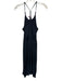 Calypso Size S Navy Blue Polyester Tie Straps Wrap Dress Navy Blue / S