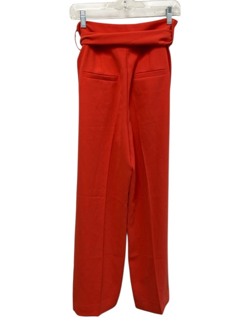 Boden Size S / 6 Red Orange Polyester Wide Leg Side Zip Belted Trouser Pants Red Orange / S / 6