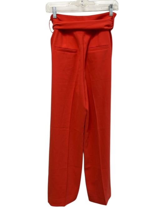 Boden Size S / 6 Red Orange Polyester Wide Leg Side Zip Belted Trouser Pants Red Orange / S / 6