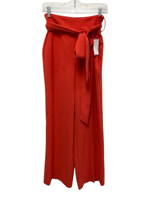 Boden Size S / 6 Red Orange Polyester Wide Leg Side Zip Belted Trouser Pants Red Orange / S / 6