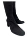 Vince Shoe Size 9.5 Black Suede Thigh High Block Heel Round Toe Zip Side Boots Black / 9.5