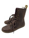 Dr Marten Shoe Size 9 Brown Leather Lace Up lined Round Toe Calf Boots Brown / 9