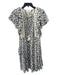 Sea New York Size 4 White, Gray & Multi Cotton & Viscose Blend Floral Dress White, Gray & Multi / 4