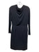 M.M. Lafleur Size 6 Black Acetate Blend Long Sleeve Pencil Knee Length Dress Black / 6