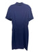 M.M. Lafleur Size 6 Navy Blue Polyester Side Zip V Neck Short Sleeve Dress Navy Blue / 6