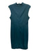 M.M. Lafleur Size 8 Dark Green Poly Blend V Neck Sleeveless Dress Dark Green / 8