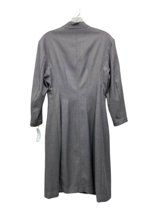 M.M. Lafleur Size 6 Light Gray Poly Blend Snaps Paneled Long Sleeve Dress Light Gray / 6