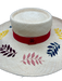 Carolina K Beige, Red, Purple Straw Wide Brim Embroidered Ribbon Sun Hat Beige, Red, Purple / L