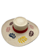 Carolina K Beige, Red, Purple Straw Wide Brim Embroidered Ribbon Sun Hat Beige, Red, Purple / L
