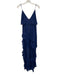 Alice & Olivia Size S Dark Blue Polyester Flounce High Low Asymmetric Maxi Dress Dark Blue / S