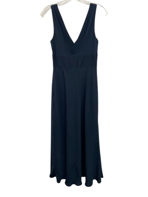 J. Crew Size 6 Black Silk Surplice Sleeveless Maxi Dress Black / 6