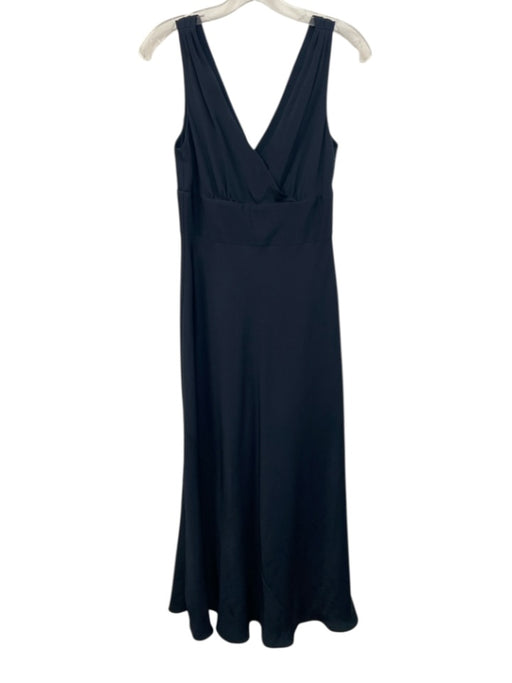 J. Crew Size 6 Black Silk Surplice Sleeveless Maxi Dress Black / 6