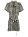 Burberry Size 6 Gray & White Cotton Blend Button Down Plaid Short Sleeve Dress Gray & White / 6