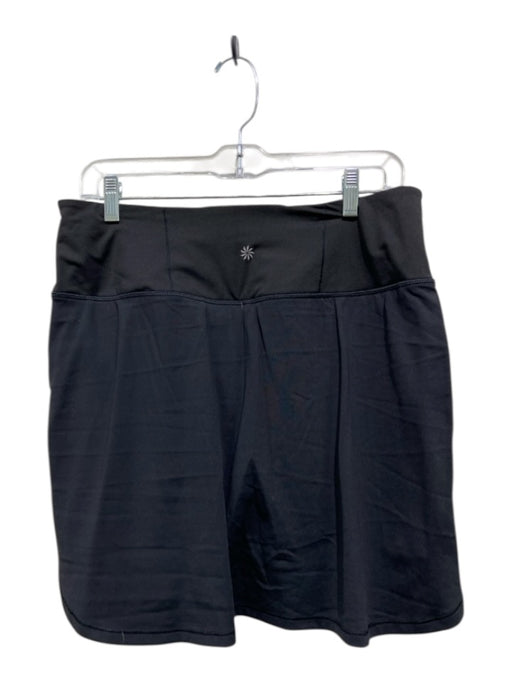 Athleta Size Medium Black Elastic Waist Skort Zip Pockets Skirt Black / Medium