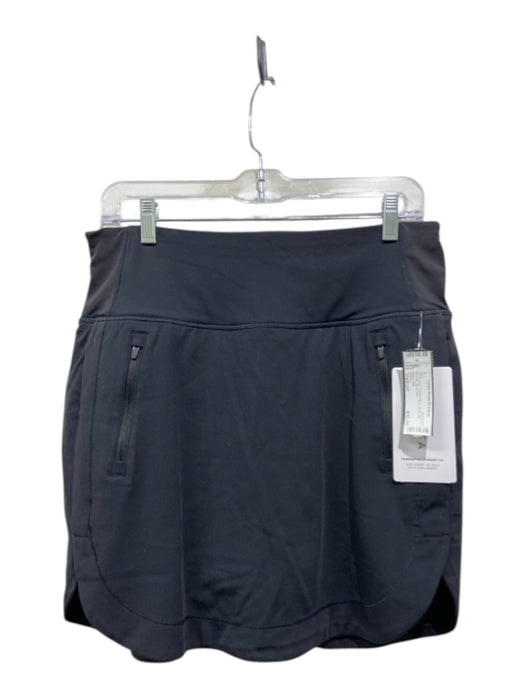 Athleta Size Medium Black Elastic Waist Skort Zip Pockets Skirt Black / Medium