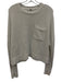 Banana Republic Size M White Cotton & Linen Ribbed Trim Pocket Boxy Sweater White / M