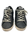 Golden Goose Shoe Size 40 Black Leather Lace Up Sneaker Sequin Sneakers Black / 40