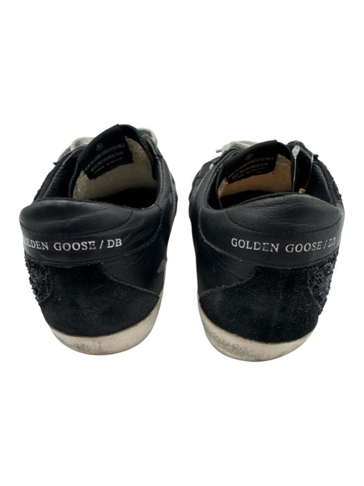 Golden Goose Shoe Size 40 Black Leather Lace Up Sneaker Sequin Sneakers Black / 40