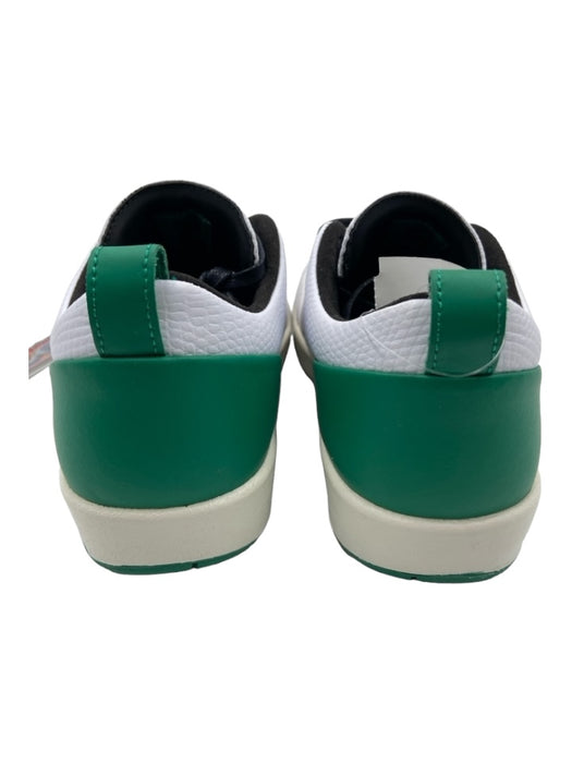 Nike Shoe Size 5.5 White & Green Leather Lace Up Low Top Suede Detail Sneakers White & Green / 5.5