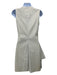 Neil Barrett Size Small Bone White Leather Sleeveless Paneled Asymetrical Dress Bone White / Small