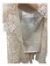 Alice McCall Size 4 Beige Spaghetti Strap Lace Overlay Ruched Midi Dress Beige / 4