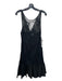 Pearl Georgina Chapman Size 10 Black Nylon Mesh Overlay Lace Slip Inc Dress Black / 10