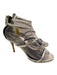 Guiseppe Zanotti Shoe Size 37 Silver Leather Metallic Ankle Round Toe Sandals Silver / 37