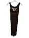 Majorelle Size XS Brown Nylon Off Shoulder Ruched Interior Bra Below knee Dress Brown / XS