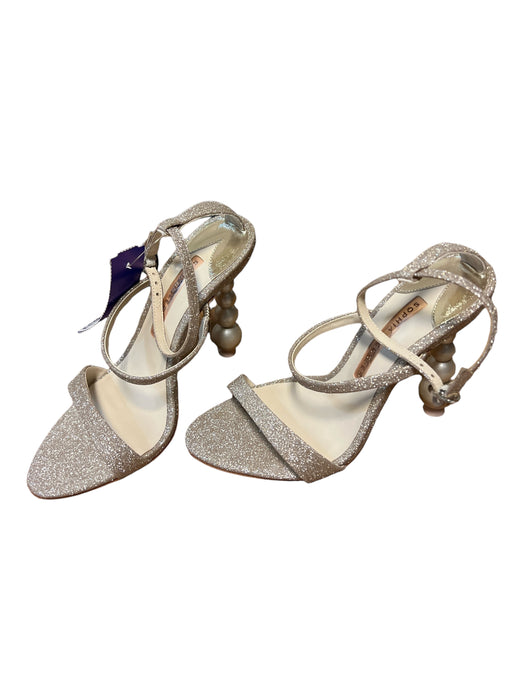 Sophia Webster Shoe Size 36 Silver & White Glitter Faux Pearl Rhinestone Sandals Silver & White / 36