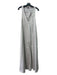 Zara Size S Light Gray Cotton V Neck Open Back Maxi Sleeveless Dress Light Gray / S