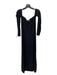 Zara Size S Black Polyester Off Shoulder Long Sleeve Low Back Maxi Dress Black / S