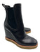 Veronica Beard Shoe Size 6.5 Black & Beige Leather round toe Wedge Ankle Booties Black & Beige / 6.5