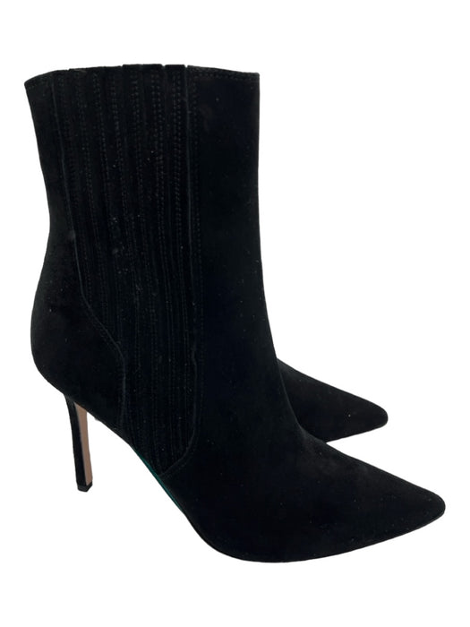 Veronica Beard Shoe Size 6 Black Suede Ankle Pleat Detail Pointed Toe Booties Black / 6