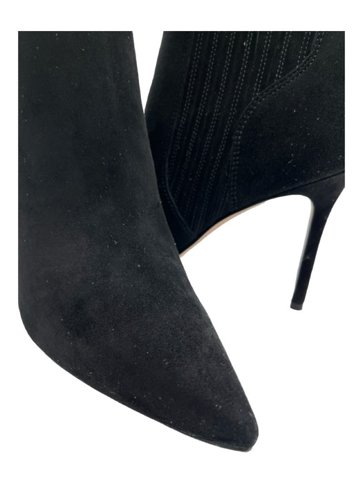 Veronica Beard Shoe Size 6 Black Suede Ankle Pleat Detail Pointed Toe Booties Black / 6