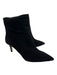 Ilio Smeraldo Shoe Size 38 Black Suede Pointed Toe Ankle Kitten Heel Booties Black / 38