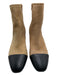 Steve Madden Shoe Size 7.5 Beige & Black Suede Almond Toe Calf High Booties Beige & Black / 7.5