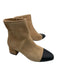 Steve Madden Shoe Size 7.5 Beige & Black Suede Almond Toe Calf High Booties Beige & Black / 7.5