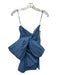 Sir. The Label Size 1/S Blue cotton & polyamide Sleeveless Ruched Mini Dress Blue / 1/S