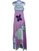 Alexis Size XS Purple, Blue, White Rayon Spaghetti Strap Floral Maxi Dress Purple, Blue, White / XS