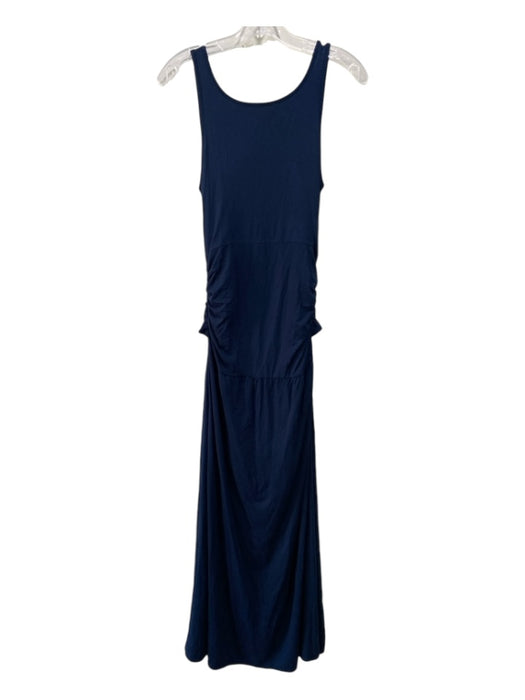 Posse Size S Navy Blue Viscose Twist Detail V Neck Sleeveless Maxi Dress Navy Blue / S