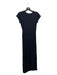 Wilfred Size S Black Viscose Round Neck Cap Sleeve Tie Waist Maxi Dress Black / S