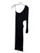 LNA Size M Black Rayon Side Cut Out One Long Sleeve Maxi Dress Black / M