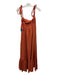 Andres Otalora Size 4 Orange Cotton Spaghetti Strap Rope Design Tassel Dress Orange / 4