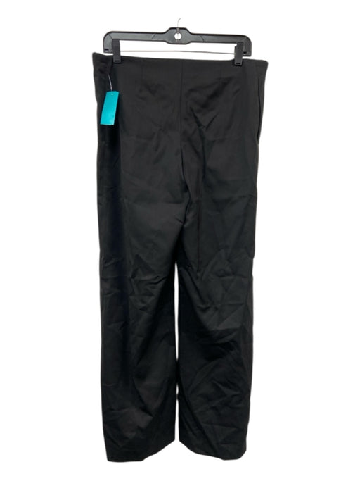 Nili Lotan Size XS Black Wool Blend Drawstring Waist High Rise pocket Wide Pants Black / XS