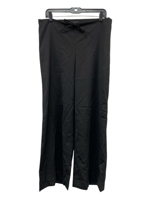 Nili Lotan Size XS Black Wool Blend Drawstring Waist High Rise pocket Wide Pants Black / XS