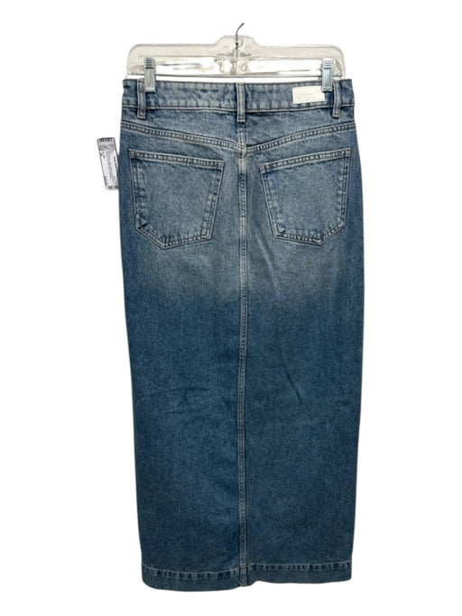 DL 1961 Size 25 Med Wash Cotton Denim Zip & Button 5 Pocket Front Slit Skirt Med Wash / 25