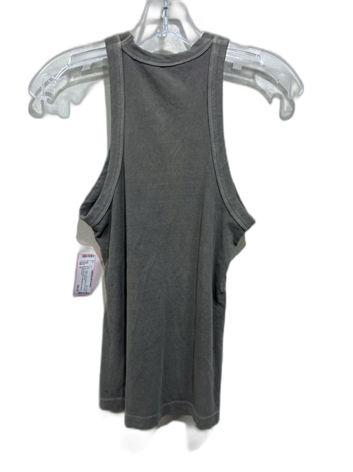 James Perse Size 0 Taupe Cotton Blend Jersey High Neck Tank Top Taupe / 0